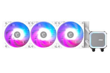 MSI vodni hladilnik CPU MAG CORELIQUID A13 360 WHITE/ 3x 120mm ARGB ventilator / bela