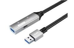 PremiumCord USB 3.2 ponovitveni in podaljševalni kabel moški-ženska, 5Gbps, aluminij, 10 m