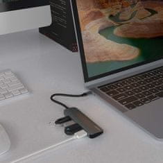 SAVIO 4-portni USB razdelilnik USB-C 3.1 v 4x USB-A