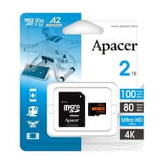 Apacer microSD XC 2TB spominska kart. UHS-I U3 R100 V30 A2 AP2TBMCSX10U8-R