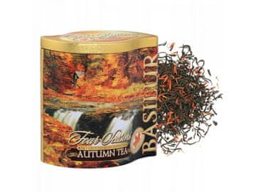 Basilur BASILUR Jesenski čaj - Listnata črna čajna mešanica s sladkim okusom javorjevega sirupa v okrasni pločevinki, 100 g