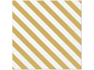 Serviete 20 kosov Zlate črte 33x33 cm