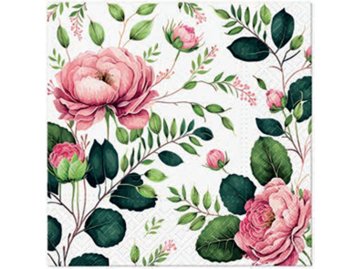 Serviete 20 kosov Plemenite vrtnice 33x33 cm