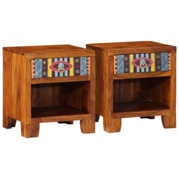 Vidaxl vidaXL Nočna omarica 2 kosa 40x35x45 cm masiven akacijev les