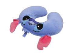 Disney Disney Stitch Potovalni vzglavnik rogljiček z ušesi modre barve, mehak 32x30 cm 