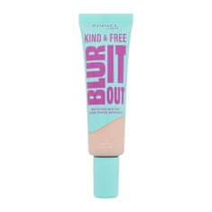 Rimmel Kind & Free Blur It Out Mattifying Skin Tint lahkoten mat puder za mešano in mastno kožo obraza 30 ml Odtenek 010 rose ivory