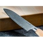G21 Gourmet Damascus 17 cm, nož Santoku, ročaj iz zebrastega lesa