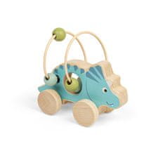 Bigjigs Toys Triceratops na kolesih z labirintom iz kroglic