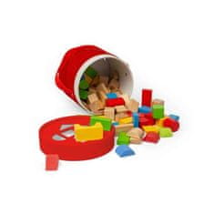 Bigjigs Toys Prvi leseni bloki in sestavljanka v bobnu