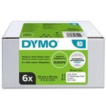 Dymo Papirnate etikete LW, 101 x 54 mm, bele, 6 zvitkov