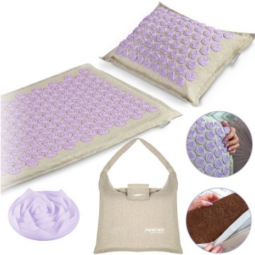 shumee Neo-Sport NS902 akupresurna podloga z bodicami - sivo-sivkina