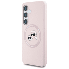 Karl Lagerfeld Originalen ovitek MagSafe Samsung Galaxy S25 Plus 5G - Heads - roza - KLHMS25MSKCHTCP