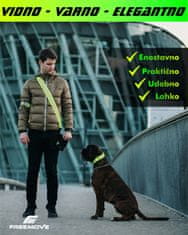 FREEMOVE Sash odsevnik s karabinom - rumen / odsevni trak za varnost pri večernih sprehodih, vidljivost na 240 m, izjemno lahek in udoben, primeren za odrasle in otroke od XS do XXL, DARILO 2-kos odsevni trak 