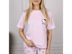 HELLO KITTY Ženski pižama Hello Kitty s kratkimi rokavi in dolgimi hlačami, dvodelna, bombažna L