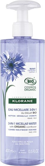 Klorane Micelarna voda za obraz 3 v 1 Bio Cornflower (Micellar Water) 400 ml