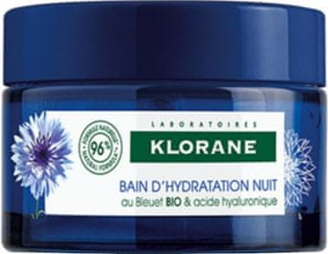 Klorane Nočni vlažilni balzam za kožo s hialuronsko kislino Bio Cornflower 50 ml
