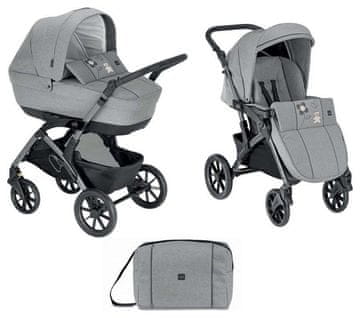 CAM Otroški voziček 2v1 DINAMICO SMART Grey Natura