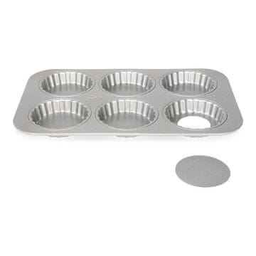 Patisse mini pekač za tartlete za 6 tartletov z odstranljivim dnom 10 cm Silver-top P03569