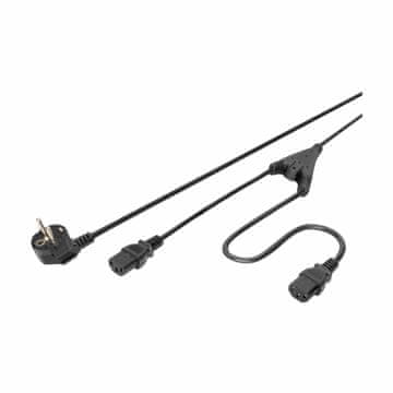 Digitus napajalni kabel 220V EURO schuko Y 2xC13 1,7m AK-440401-017-S