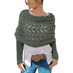 Sofistar CozyWrap pleteni šal z rakovi, zelena