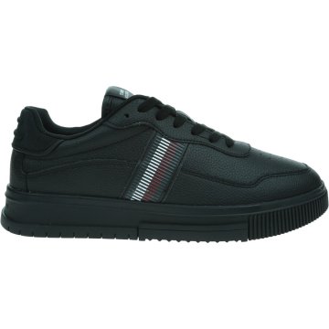 Tommy Hilfiger Čevlji črna Supercup Stripes Tumbled