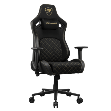 Cougar Defensor Gold F gaming stol, črno zlat (CGR-DFF-GLB)