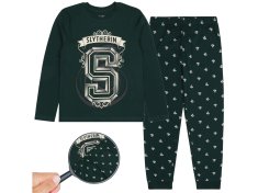 sarcia.eu Harry Potter Slytherin Deška pižama z dolgimi rokavi, dvodelni komplet za dečka, zelen 9-10 lat 134/140 cm