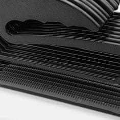 Severno Komplet obešalnikov z nedrsečim pokrovčkom SOFTY 20 kosov črno-siv