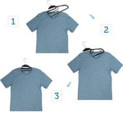 Severno Komplet obešalnikov z nedrsečim pokrovčkom SOFTY 20 kosov črno-siv