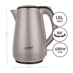 First Austria Grelnik vode FIRST 1L, 1200W, taupe-črn