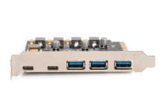 Digitus USB 3.1 PCI Express dodatna kartica 2x USB-C + 3x USB A
