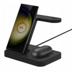 Tech-protect A37 3in1 brezžični polnilnik za mobitel / Apple Watch / AirPods, črna