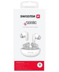 SWISSTEN Slušalke bluetooth TWS Sonic - bele