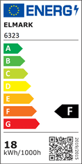 ELMARK LED panel 18W 225mm 4000K - vgradnii, bel, okrogel, IP65