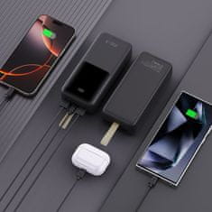 Tech-protect PB03 Power Bank 30000mAh 2x USB / USB-C / Micro USB 22.5W, črna