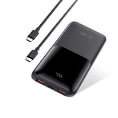Tech-protect PB01 Power Bank 10000mAh 2x USB / USB-C 22.5W, črna