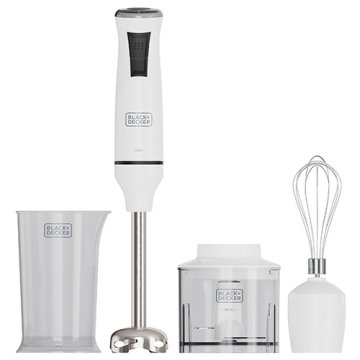 Mixér Black+Decker, BXHBA750E, tyčový, 3v1, 20 rychlostí, funkce turbo, 2 čepele z nerezové oceli, 750 W