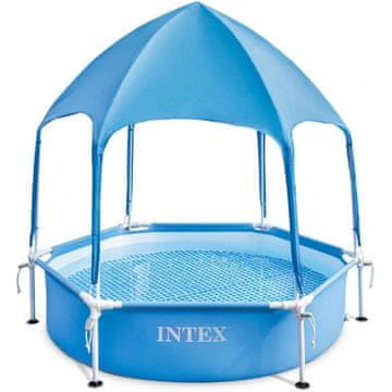 Intex INTEX Metal Frame bazen 183×38 cm s senčnikom in vgrajeno prho 700 l