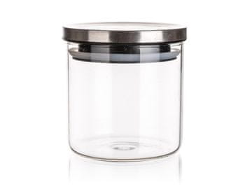 Banquet Jar FREIA round. 0,65l steklo + pokrov iz nerjavečega jekla
