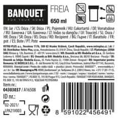 Banquet Posoda s kroglico. 0,65l steklo + pokrov iz nerjavečega jekla FREIA