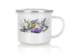 Banquet Emajliran vrč, premer 10cm 0,5l LAVENDER + plastični pokrov