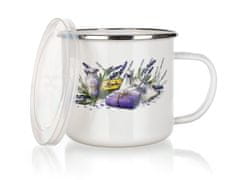 Banquet Emajliran vrč, premer 10cm 0,5l LAVENDER + plastični pokrov