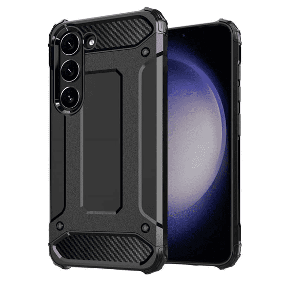 Onasi Silikonski ovitek Carbon Armor za Samsung Galaxy S25 Ultra 5G - črn