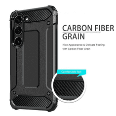 Onasi Silikonski ovitek Carbon Armor za Samsung Galaxy S25 Ultra 5G - črn