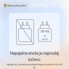 Microsoft Surface Pro Copilot+PC prenosnik, Snapdragon X Elite, SSD512GB, 16GB, 33cm (13), OLED, W11H, Platinum (ZIA-00007)