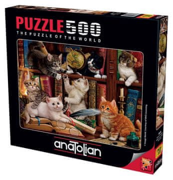 AnaTolian Puzzle Mačke v knjižnici 500 kosov
