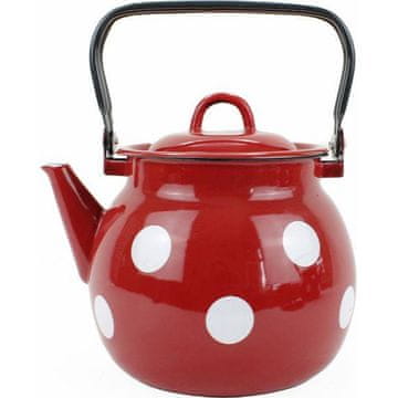 Belis Emajliran čajnik PUNTIK rdeča 3,5l, izdelan za /SFINX