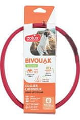 Zolux LED ovratnik velik BIVOUAK 30-60cm USB rdeča