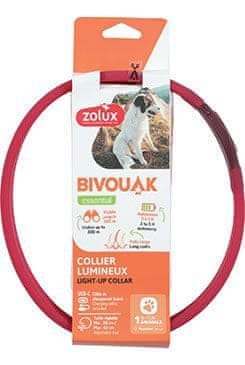 Zolux LED ovratnik velik BIVOUAK 30-60cm USB rdeča
