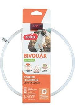 Zolux Ovratnik LED prozoren BIVOUAK 30-60cm USB črv